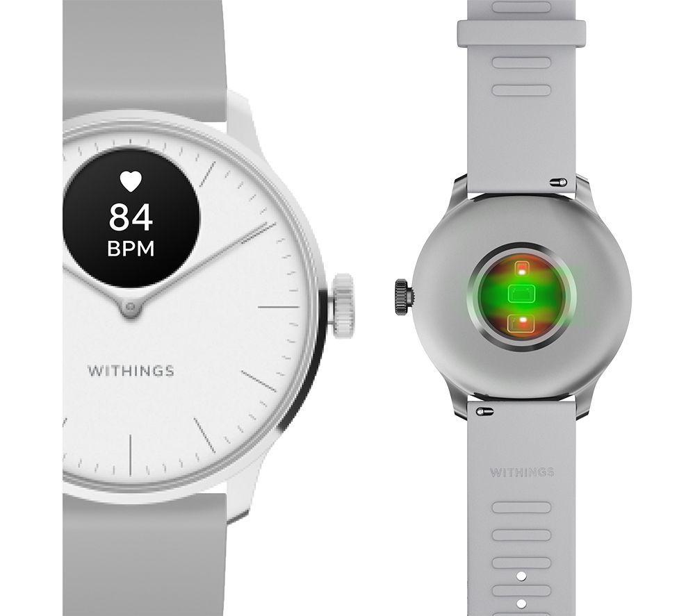 WITHINGS ScanWatch Light Hybrid Smart Watch - Pearl White, 37 mm