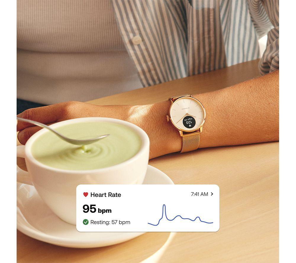 WITHINGS ScanWatch Light Hybrid Smart Watch - Pearl White, 37 mm