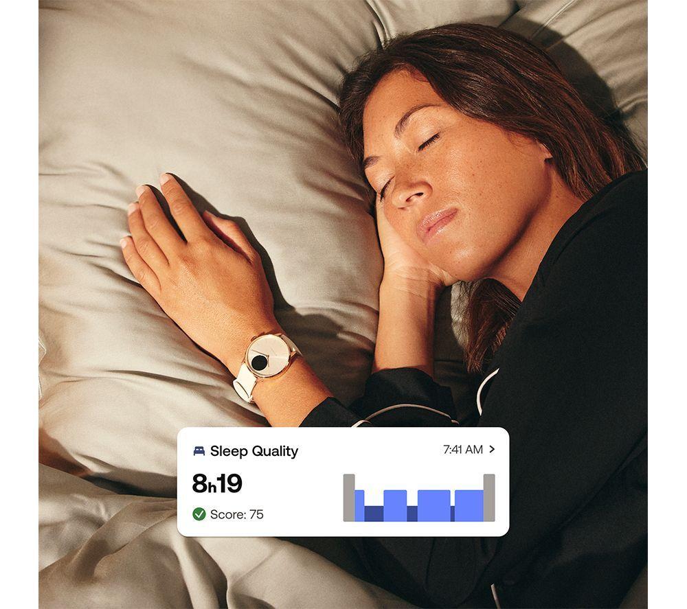 WITHINGS ScanWatch Light Hybrid Smart Watch - Pearl White, 37 mm
