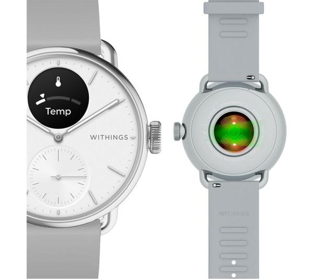 WITHINGS ScanWatch 2 Hybrid Smart Watch - White, 38 mm