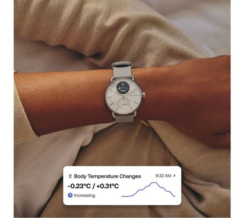 WITHINGS ScanWatch 2 Hybrid Smartwatch – Weiß, 38 mm