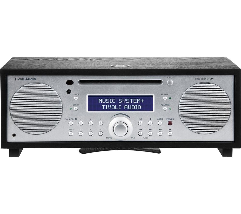 TIVOLI Music System+ Bluetooth All-in-One Traditional Hi-Fi System - Black Ash & Silver