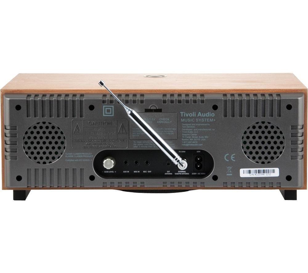 TIVOLI Music System+ Bluetooth All-in-One Traditionelles Hi-Fi System – Kirsche & Metallic Taupe