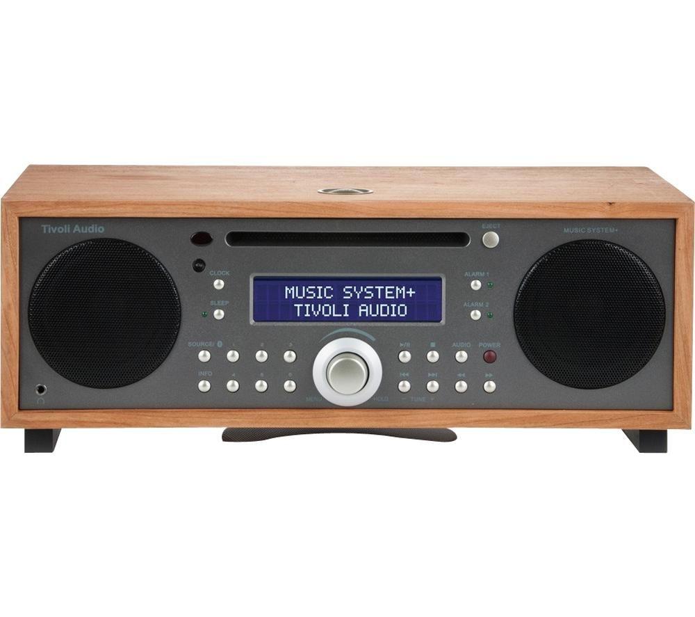 TIVOLI Music System+ Bluetooth All-in-One Traditional Hi-Fi System - Cherry & Metallic Taupe