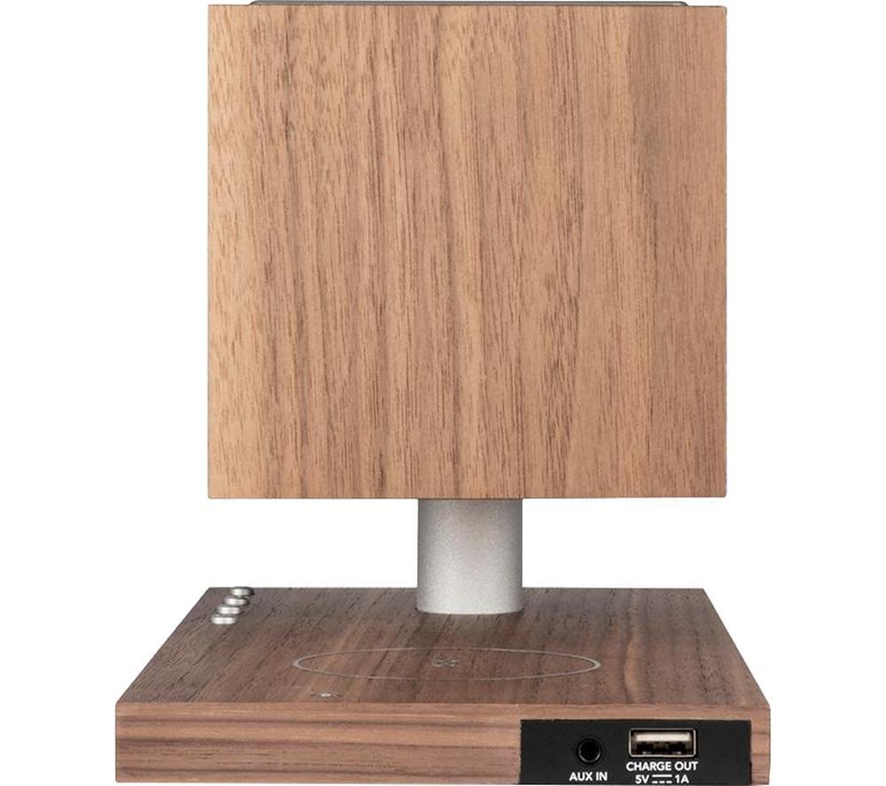 Altavoz Bluetooth TIVOLI Revive con base de carga inalámbrica y lámpara LED - Nogal y gris
