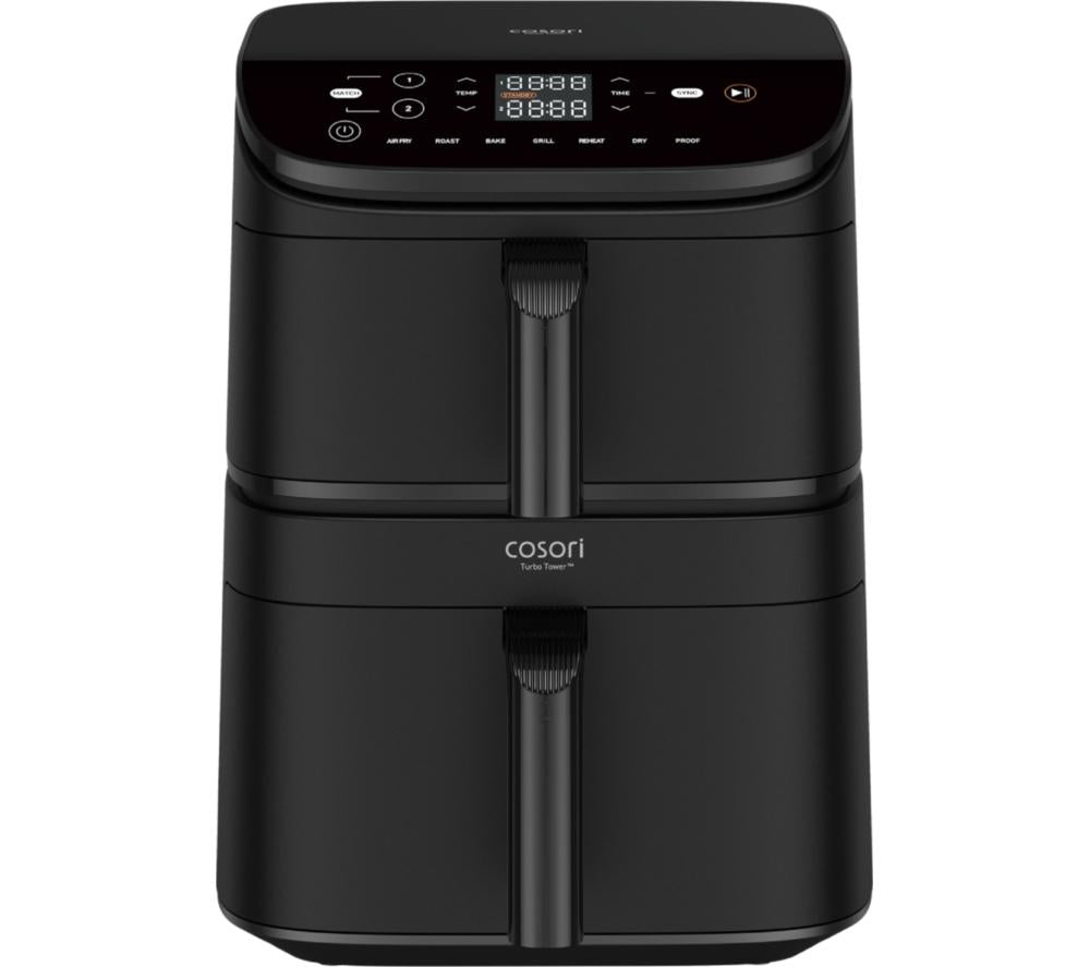 COSORI Turbo Tower 10.8L Dual Air Fryer - Black