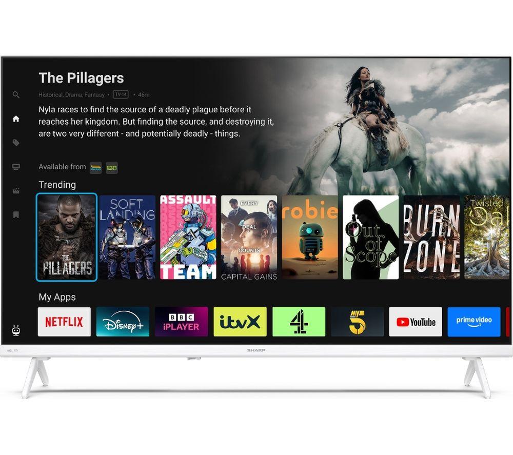 SHARP 1T-C32HE2245KW 32" Smart HD Ready HDR LED TV - White