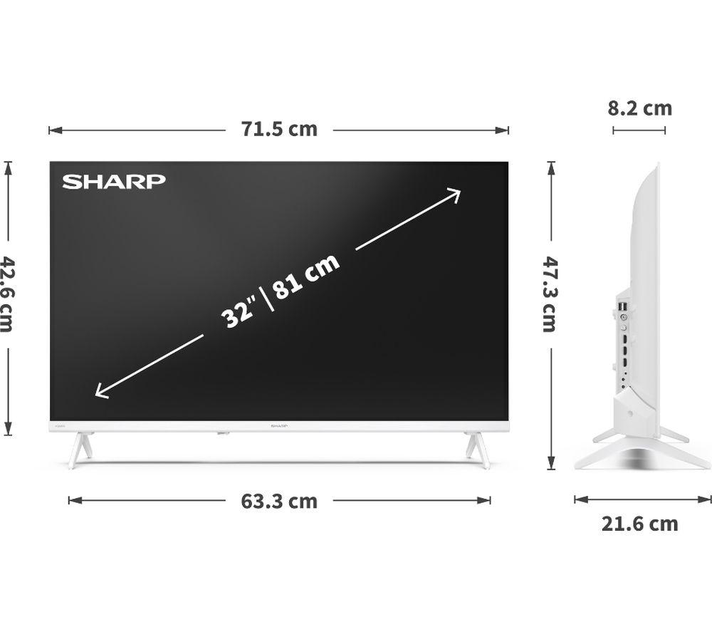 SHARP 1T-C32HE2245KW 32" Smart HD Ready HDR LED TV - White