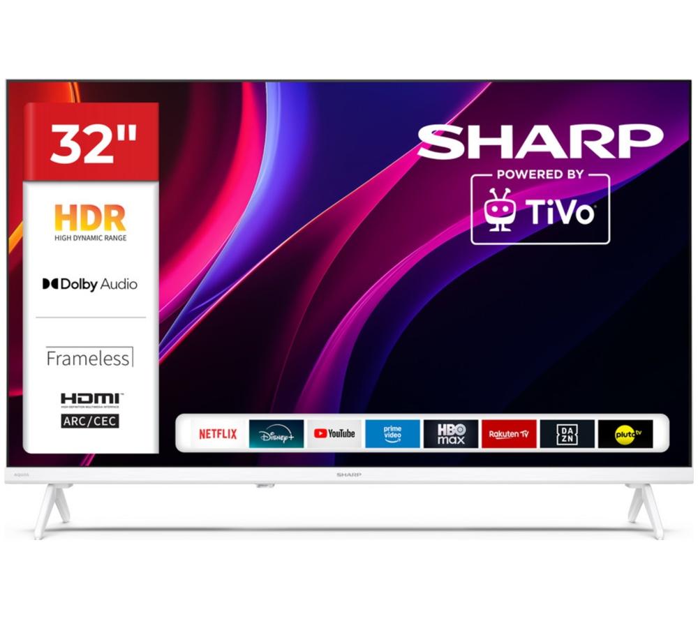 SHARP 1T-C32HE2245KW 32" Smart HD Ready HDR LED TV - White