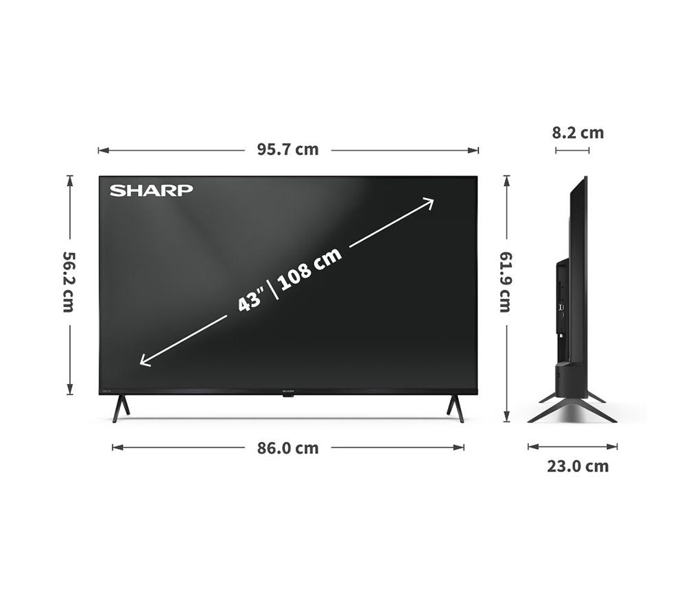 SHARP 4T-C43HM5245KB 40" Smart 4K Ultra HD HDR QLED TV