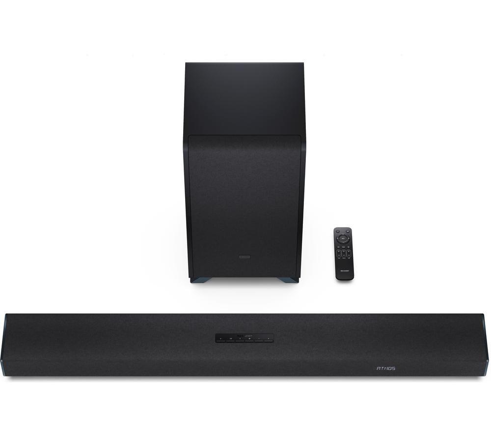 SHARP Q HT-SBW53121 3.1.2 Wireless Soundbar with Dolby Atmos & DTS:X - Black