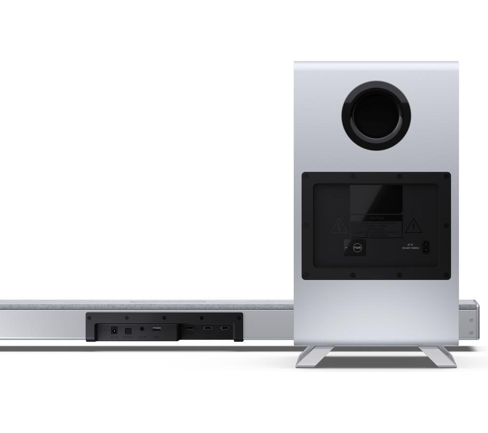 SHARP Q HT-SBW53121 3.1.2 Wireless Sound Bar with Dolby Atmos & DTS:X - Silver