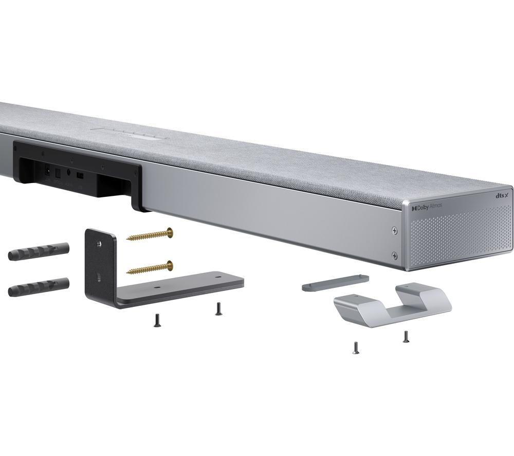 SHARP Q HT-SBW53121 3.1.2 Wireless Sound Bar with Dolby Atmos & DTS:X - Silver