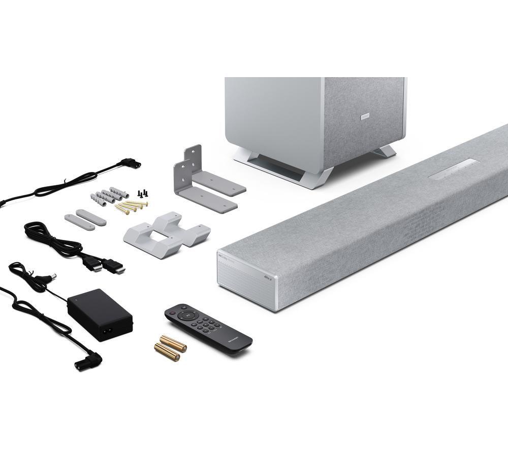 SHARP Q HT-SBW53121 3.1.2 Wireless Sound Bar with Dolby Atmos & DTS:X - Silver