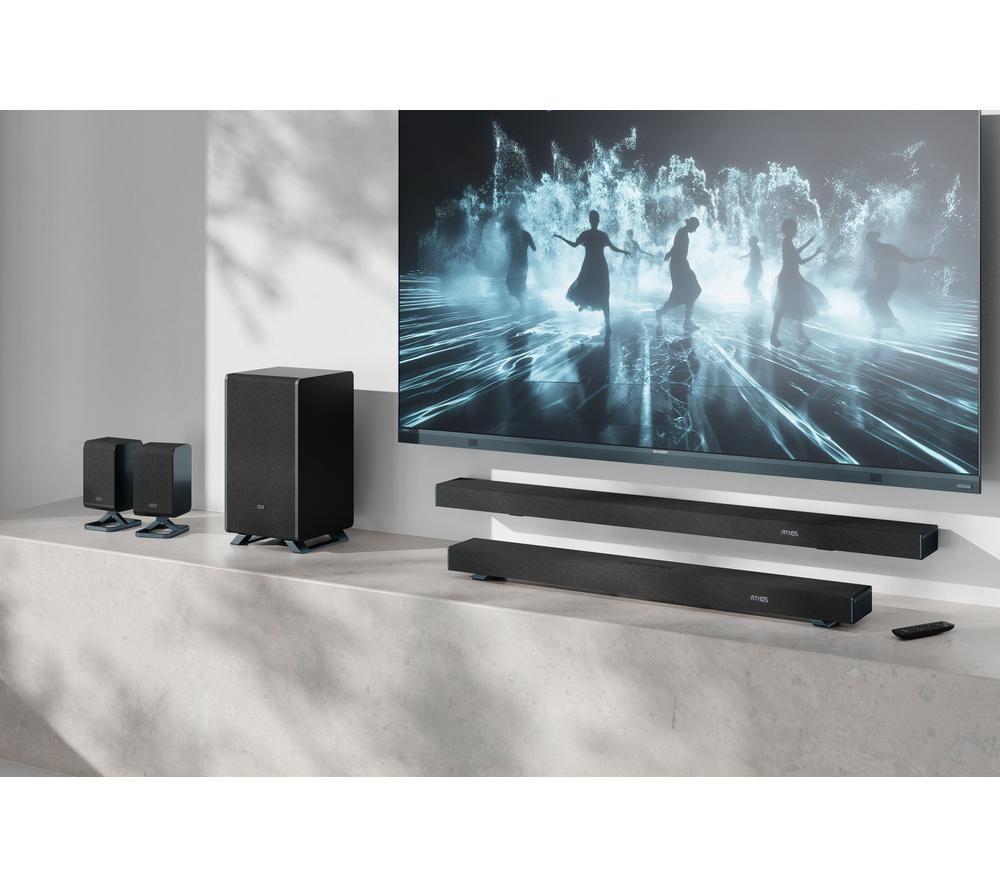 SHARP Q HT-SBW55121 5.1.2 Wireless Sound Bar with Dolby Atmos & DTS:X - Black