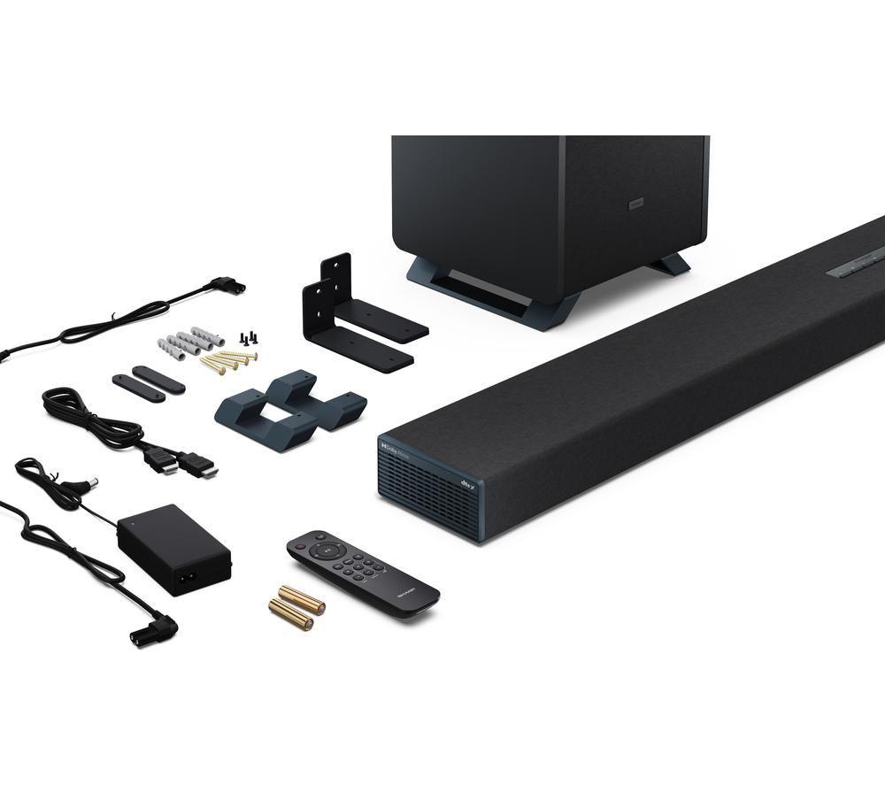 SHARP Q HT-SBW55121 5.1.2 Wireless Sound Bar with Dolby Atmos & DTS:X - Black