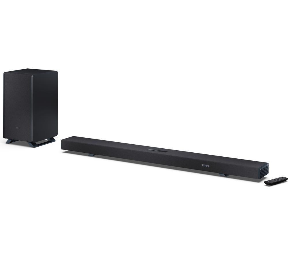 SHARP Q HT-SBW55121 5.1.2 Wireless Sound Bar with Dolby Atmos & DTS:X - Black