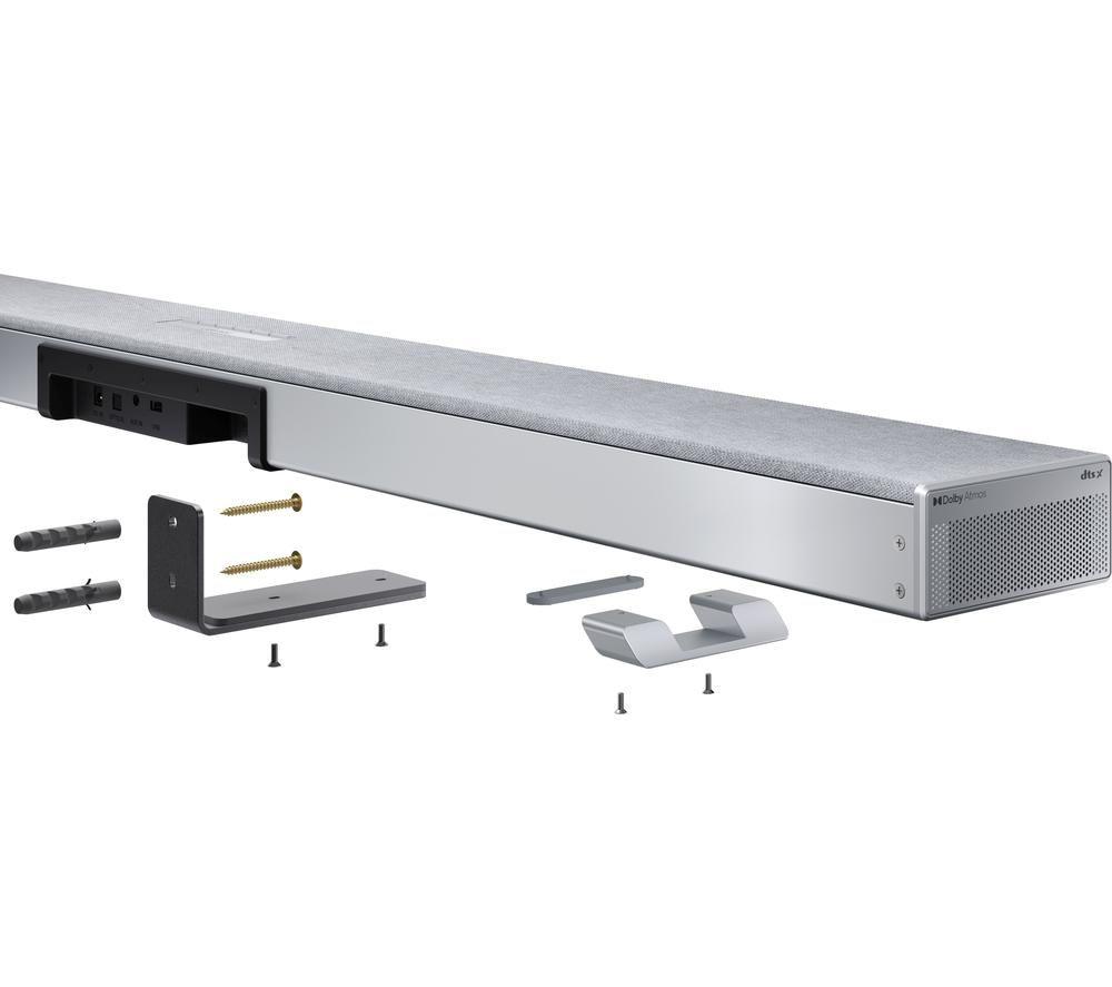 SHARP Q HT-SBW55121 5.1.2 Wireless Sound Bar with Dolby Atmos & DTS:X - Silver