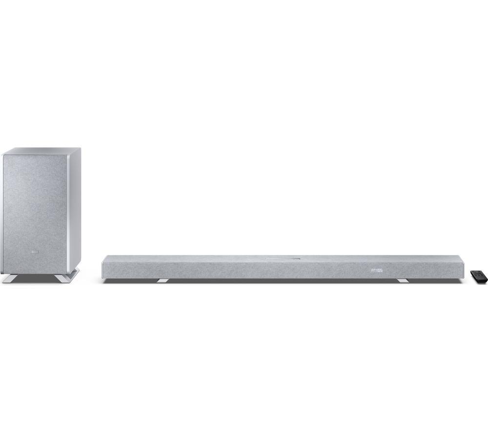 SHARP Q HT-SBW55121 5.1.2 Wireless Sound Bar with Dolby Atmos & DTS:X - Silver