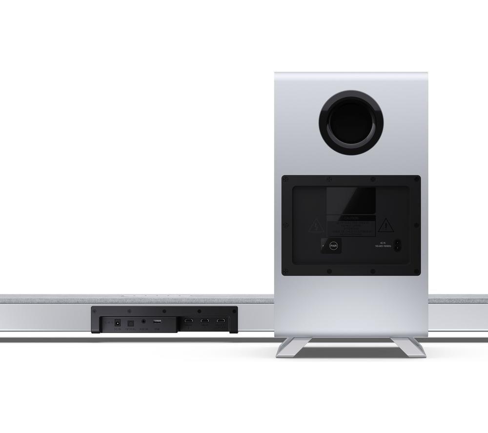 SHARP Q HT-SBW55121 5.1.2 Wireless Sound Bar with Dolby Atmos & DTS:X - Silver
