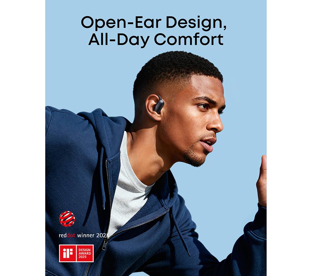 SOUNDCORE AeroFit 2 Open-Ear Wireless Bluetooth Earbuds - Black
