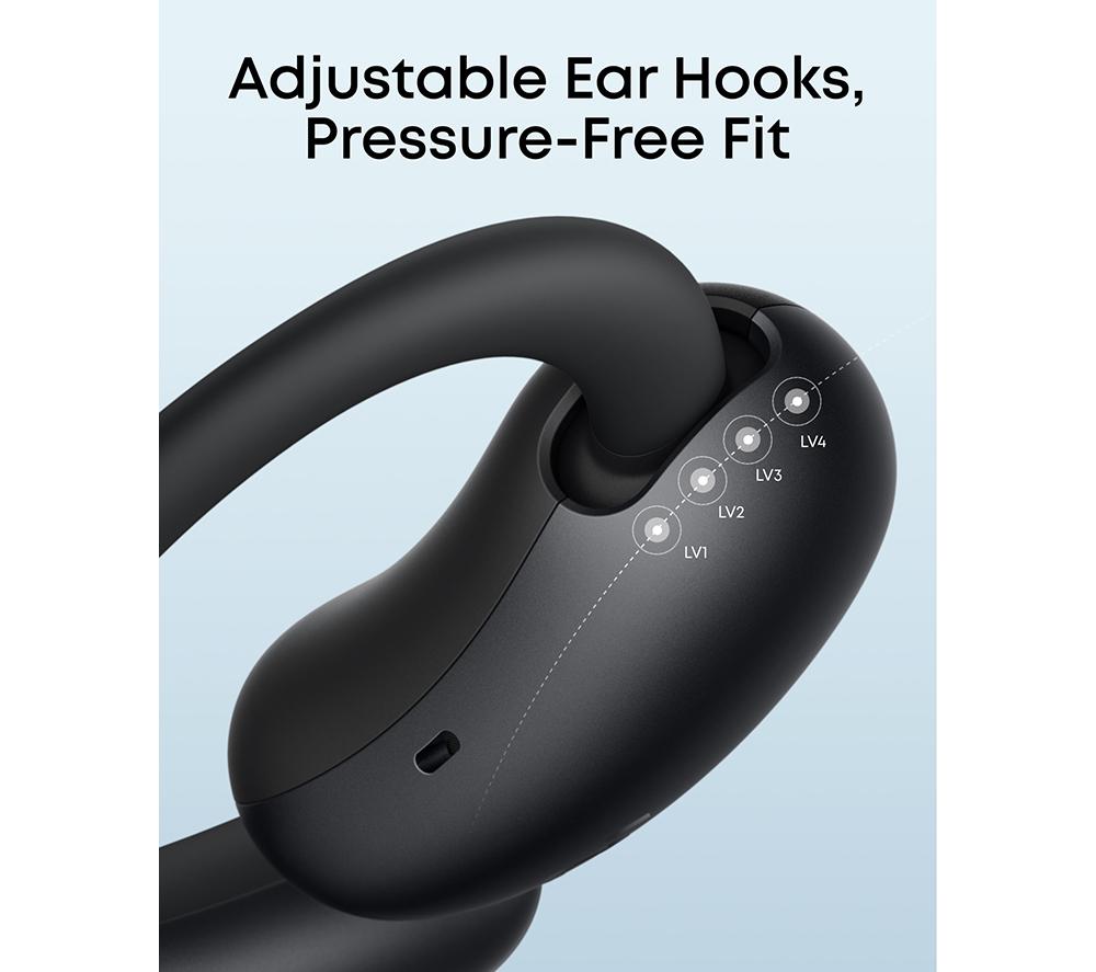 SOUNDCORE AeroFit 2 Open-Ear Wireless Bluetooth Earbuds - Black