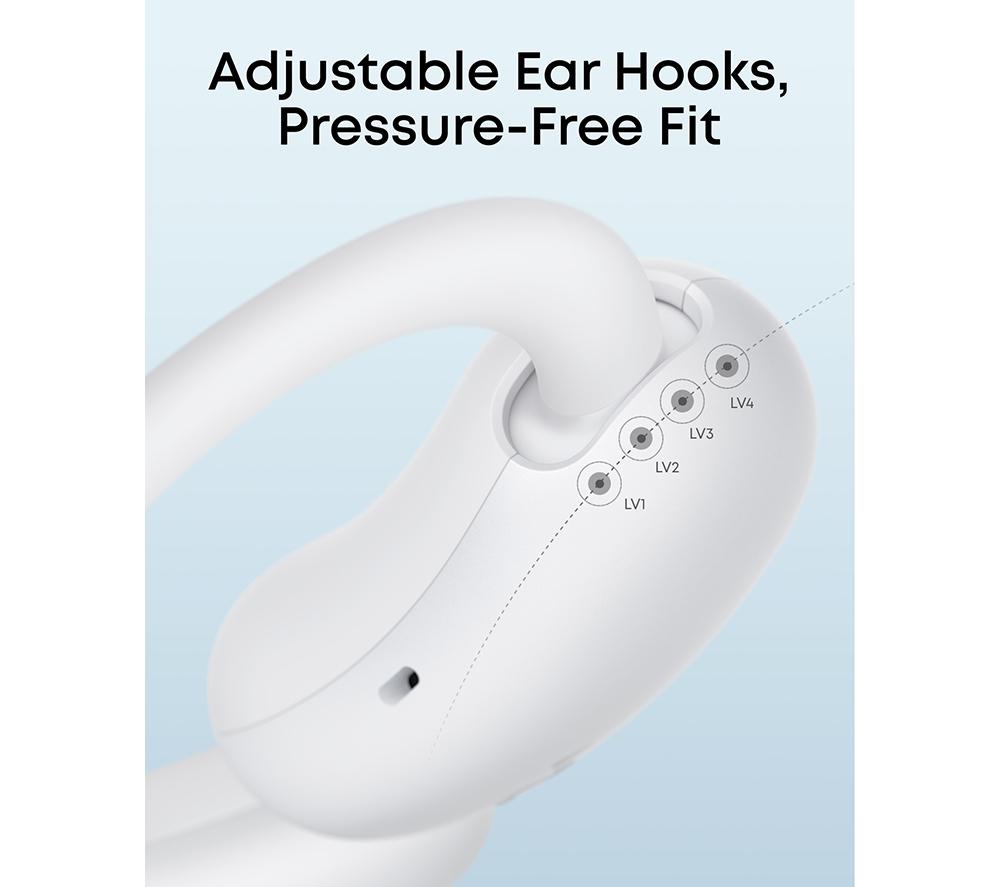 SOUNDCORE AeroFit 2 Open-Ear Wireless Bluetooth Earbuds - White