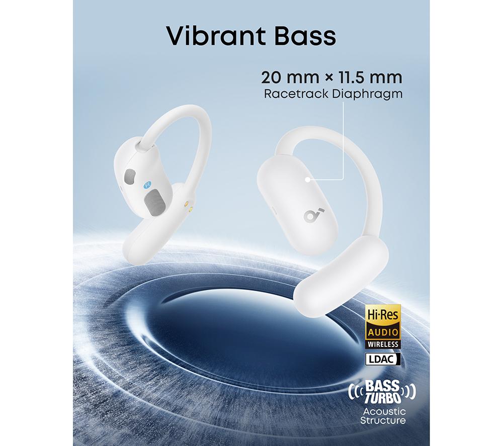 SOUNDCORE AeroFit 2 Open-Ear Wireless Bluetooth Earbuds - White