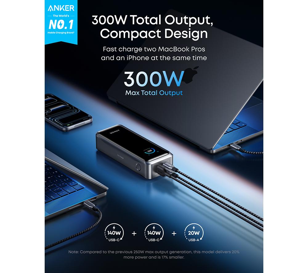 ANKER Prime 26250 mAh 300 W Portable Power Bank - Black