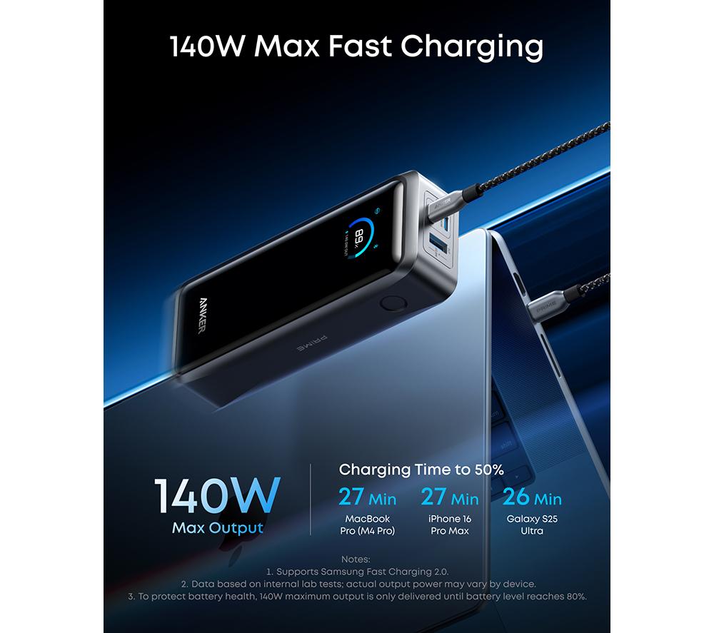 ANKER Prime 26250 mAh 300 W Portable Power Bank - Black