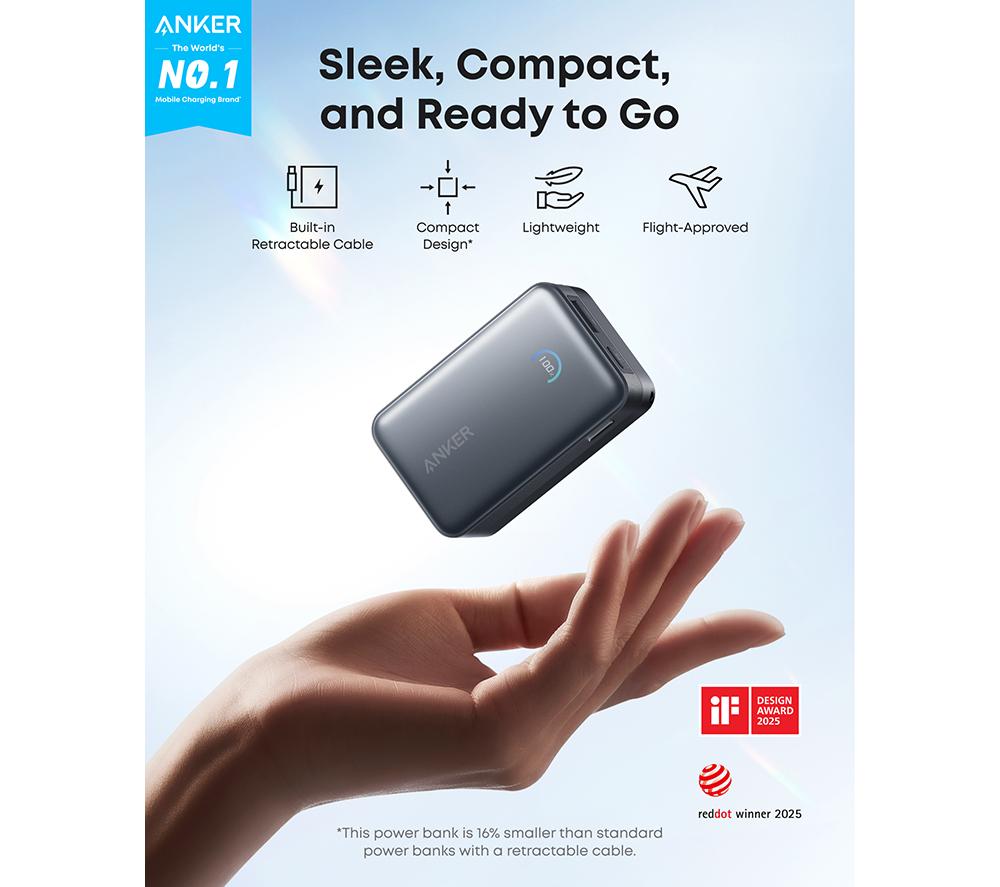 ANKER Nano 10000 mAh 45 W Portable Power Bank - Black