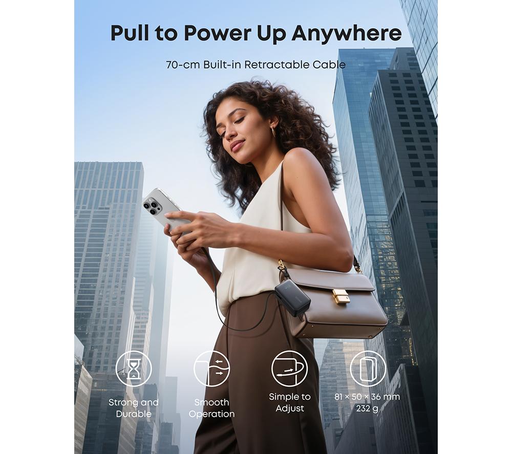 ANKER Nano 10000 mAh 45 W Portable Power Bank - Black