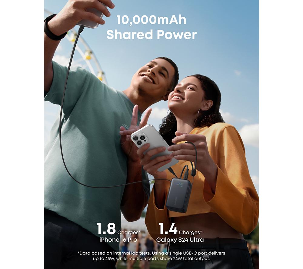 ANKER Nano 10000 mAh 45 W Portable Power Bank - Black