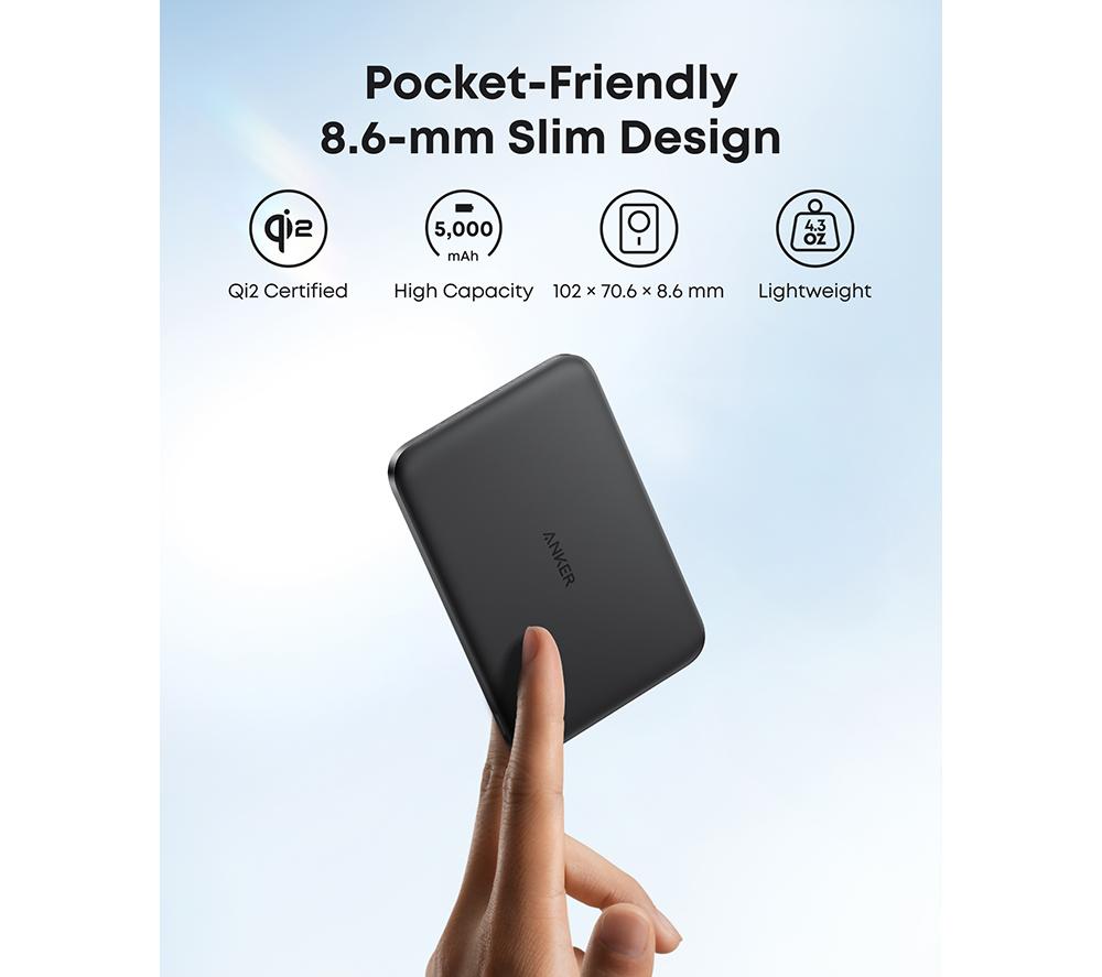 ANKER MagGo 5000 mAh Magnetic Portable Power Bank - Black