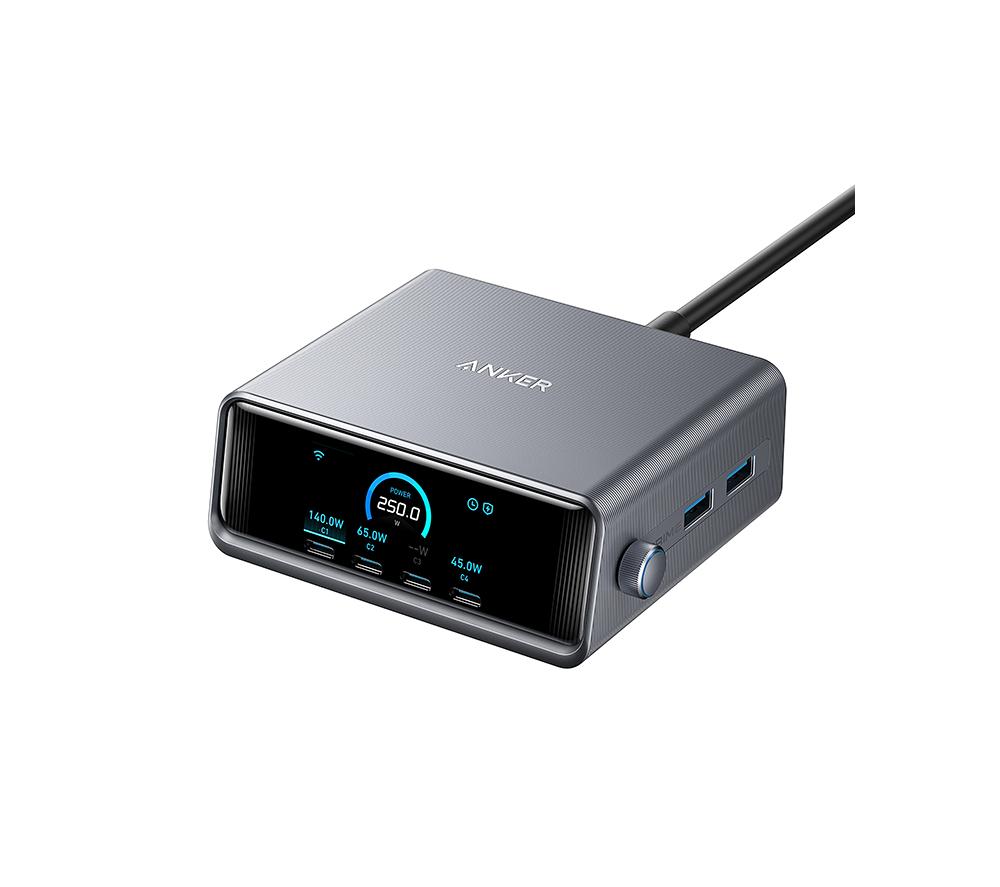 ANKER A2345241 Prime 6-Port 250W USB Type-C Fast Charger - Silver