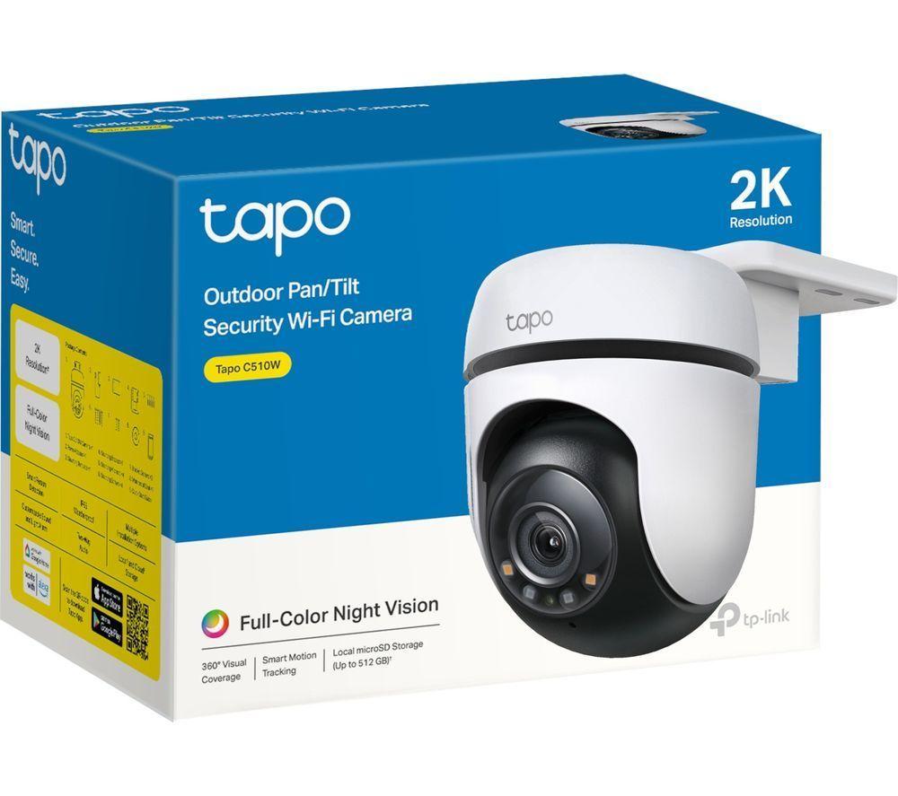 TP-LINK Tapo D210 2K 3 MP WiFi Video Doorbell with Chime & C510W 2K WiFi Security Camera Bundle