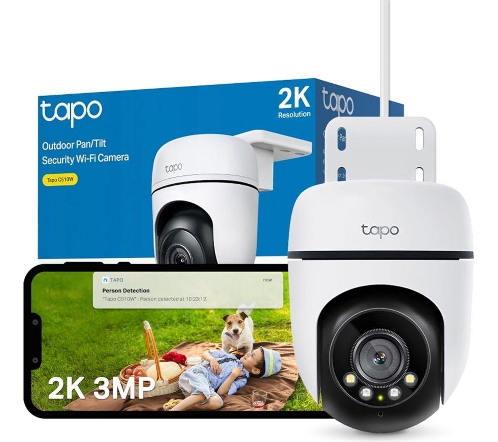 Timbre de video WiFi TP-LINK Tapo D230S1 2K de 5 MP con timbre y cámara de seguridad WiFi C510W 2K (paquete)