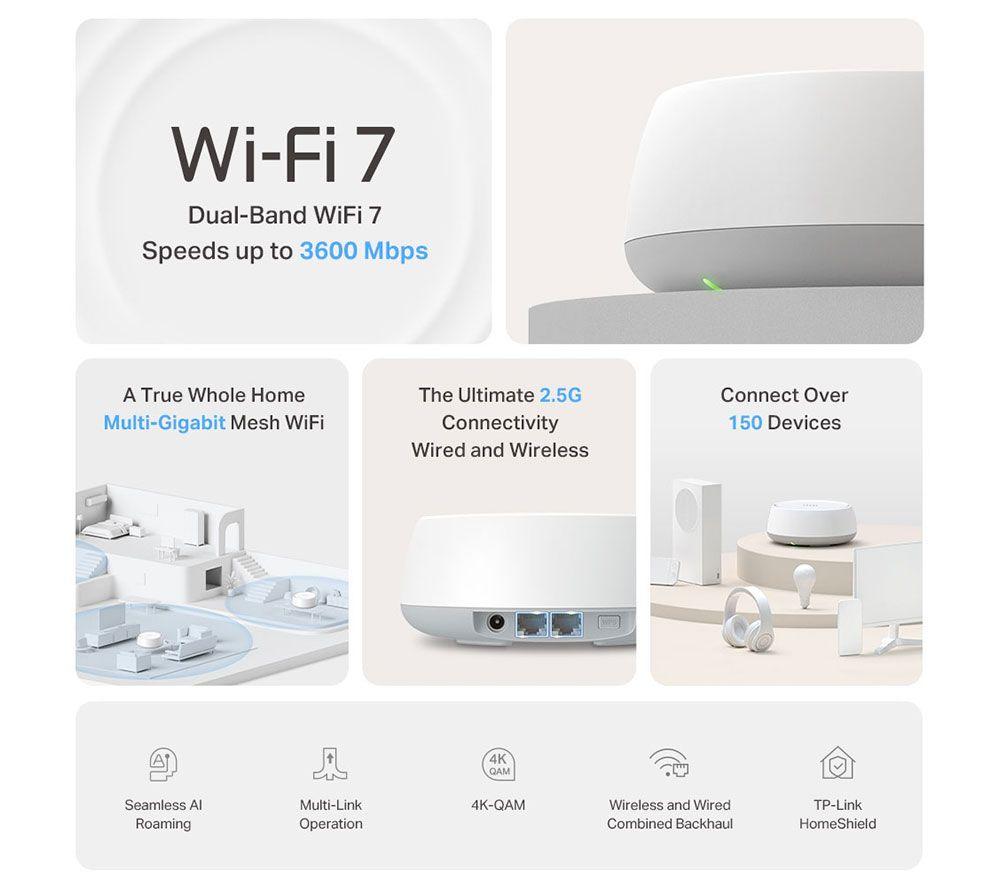 TP-LINK Deco BE25 - BE3600 Whole Home WiFi System - Triple Pack