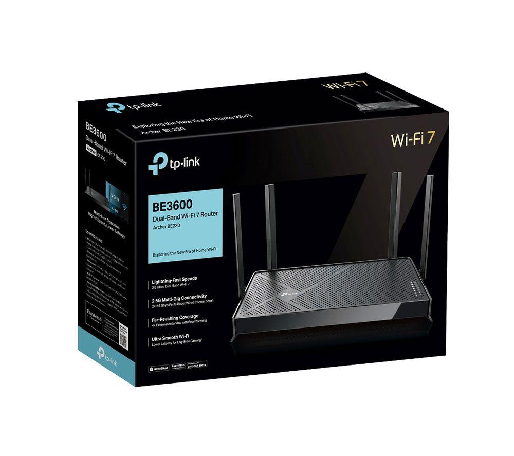 TP-LINK Archer BE230 WiFi Cable & Fibre Router - BE3600, Dual-Band