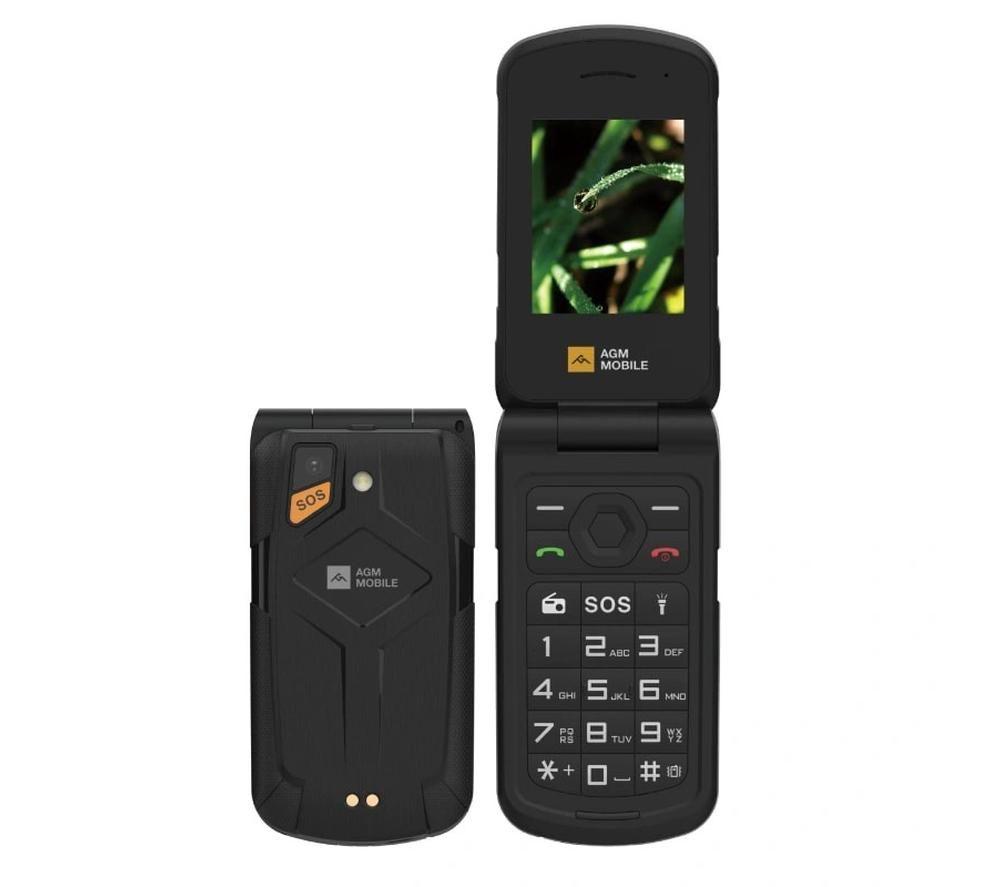 AGM M10 4G Basic-Klapphandy – 128 MB, Schwarz