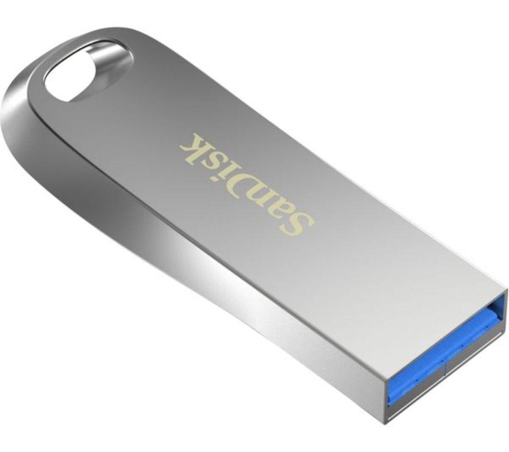 SANDISK Ultra Luxe USB 3.2 Memory Stick - 128 GB, Silver
