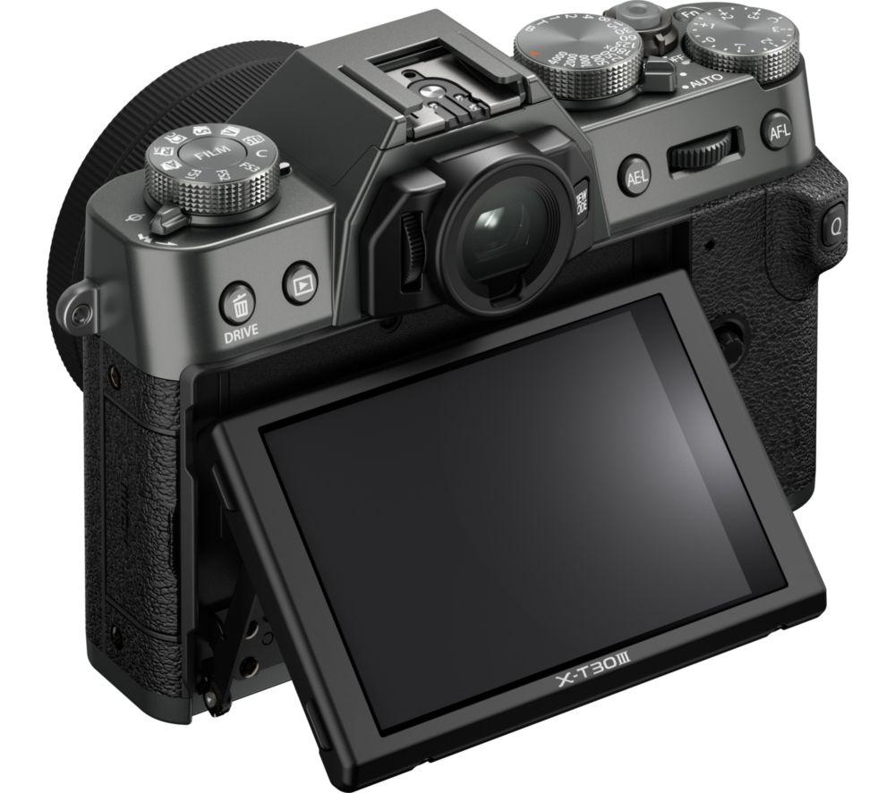 FUJIFILM X-T30 III Spiegellose Kamera mit FUJINON XC 13-33 mm f/3.5-6.3 OIS Objektiv - Anthrazitsilber