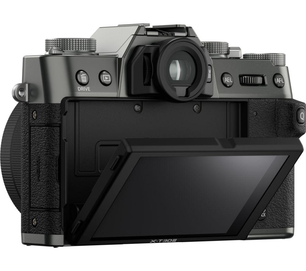 FUJIFILM X-T30 III Spiegellose Kamera mit FUJINON XC 13-33 mm f/3.5-6.3 OIS Objektiv - Anthrazitsilber
