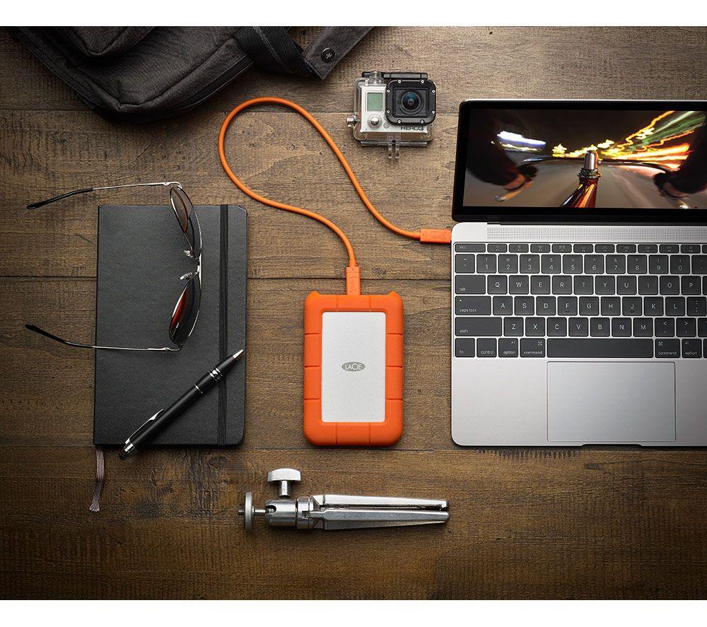 LACIE Rugged Portable Hard Drive - 5 TB, Orange
