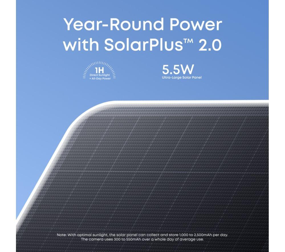 Cámara de seguridad tipo bala y PTZ EUFY S4 4K Ultra HD WiFi con panel solar - 32 GB