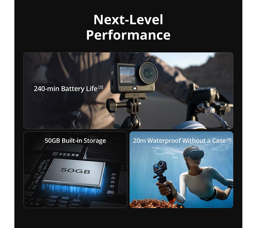 DJI Osmo Action 6 4K Ultra HD Action Camera Adventure Combo - Black