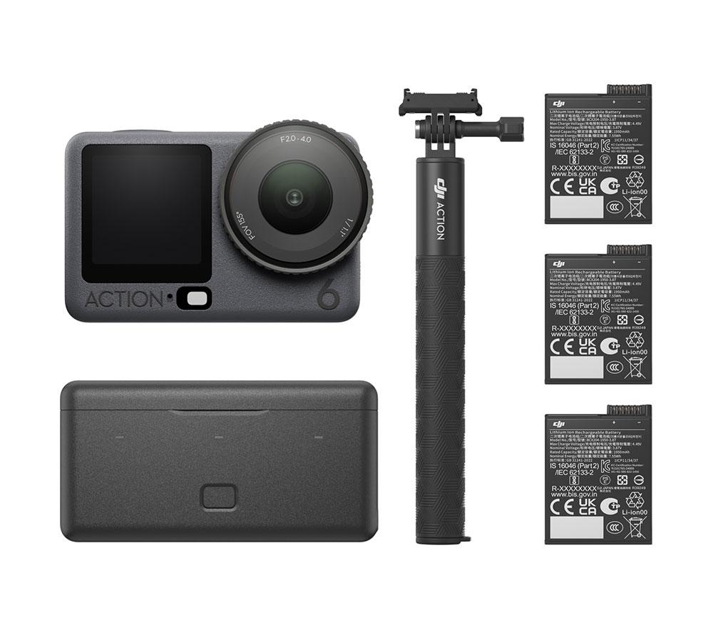 DJI Osmo Action 6 4K Ultra HD Action Camera Adventure Combo - Black