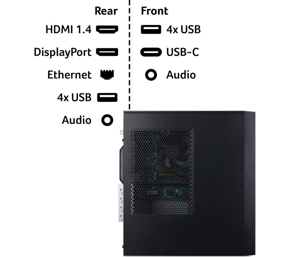 ACER Aspire XC-102 Desktop PC - Intel® Core™ i7, 512 GB SSD, Black