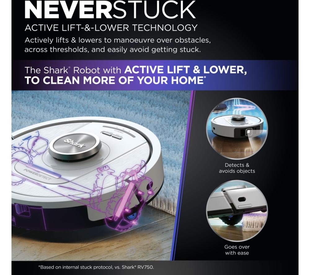 SHARK PowerDetect Self-Empty AV2820VEUKWH Robot Vacuum Cleaner - White