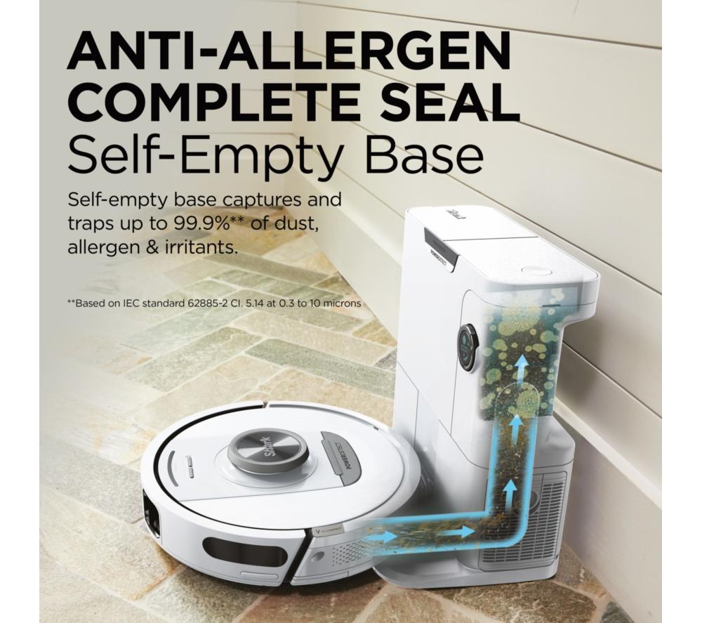 SHARK PowerDetect Self-Empty AV2820VEUKWH Robot Vacuum Cleaner - White